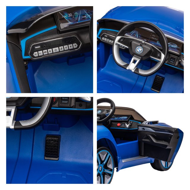 WUBEN Licensed BMW 12v Kids Electric Powered Ride on Toy Car with Remote Control for Child Blue
