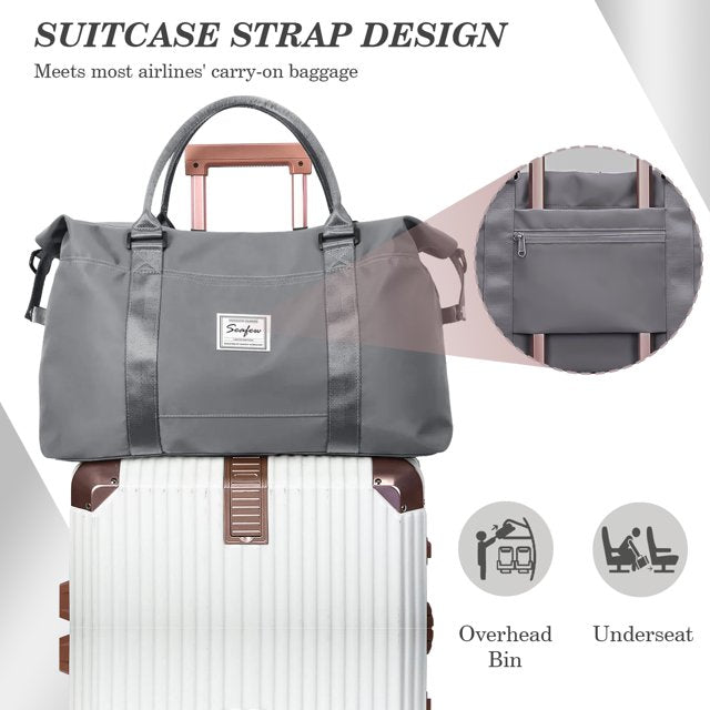 YOMYM Travel Duffel Bag Weekender Bags for Women Overnight Gym Carry On Tote Bag with Wet Pocket