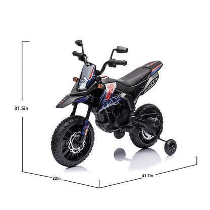 HNH 12v Ride on Motorcycle，Powered Motorcycle for Kids, Dirt Bike with LED Lights