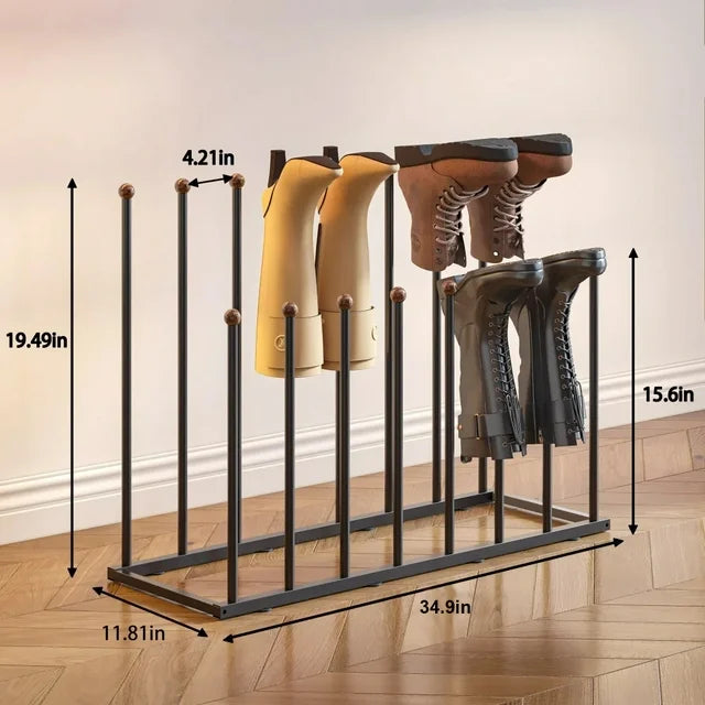 Werseon Boot Rack Organizer for 8 Pairs, Metal Shoe Rack Boot Organizer Shoe Storage Fit for Tall Boots (Upgrade)