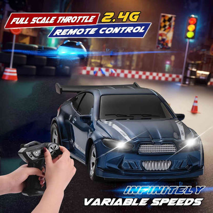 ZOGYMOZ 1:64 Scale RC Drift Car, 2.4GHz Mini 4WD High Speed Remote Control Cars,Toys for boys, Blue