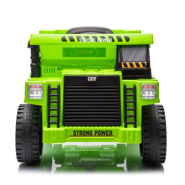 HNH 12V Ride on Toys,Kids Ride on Dump Truck with Extra Shovel,Electric Dump Bed,Music, Lights, Ideal Gift for Children