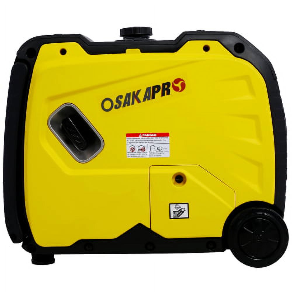 ELTPOWER Super quiet Inverter Generator 4500w portable generator electric start foldable handle with wheel 212cc Yellow