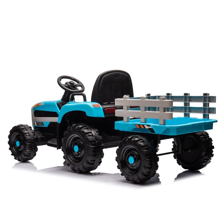 HNH 24V Ride on Toy,Kids Ride On Tractor with Trailer & Remote,Electric Car Toy with Bluetooth