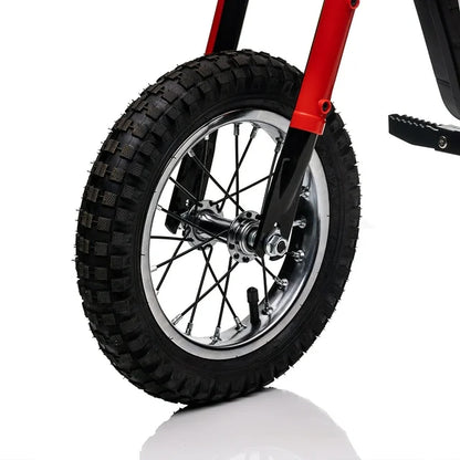 HNH 24v Ride on Motorcycles for Kids 350W Motocross Bike for Boys Age for 6-12, 14Mph, 2 Speeds, Hand-Operated Dual Brakes, Twist Grip Throttle