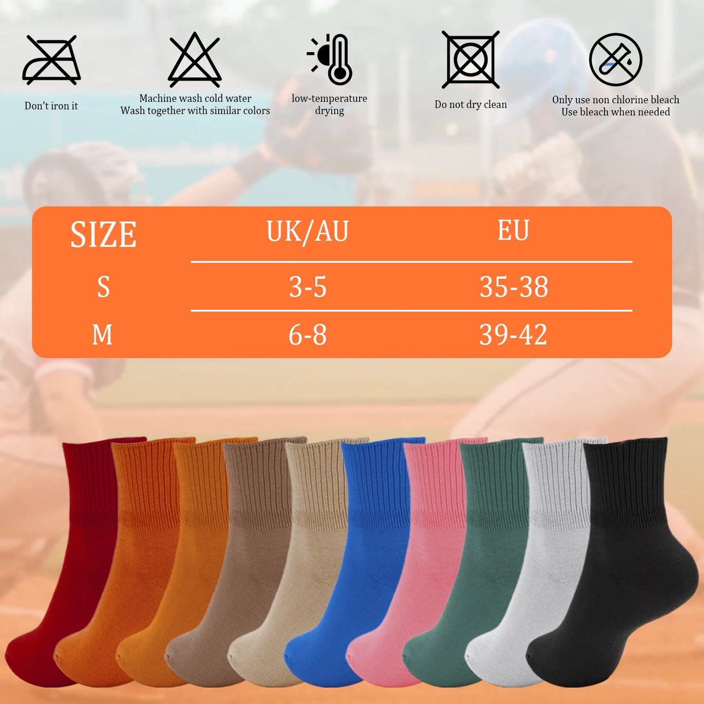 YOMYM 10 Pairs Socks Womens Crew Elastic Ankle Cotton Socks Aesthetic Lightweight Low Cut Gifts for Women