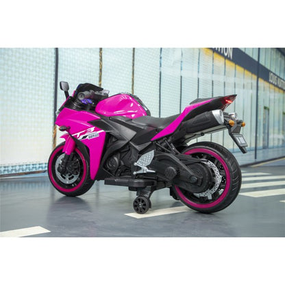 HNH 12V Motorcycle for Kids Battery Powered Ride on Motorbike for Child with Light Wheels Bluetooth