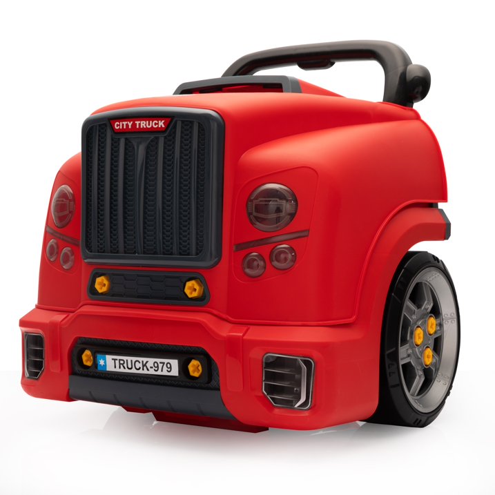 HNH Kids Truck Engine Toy Set for 3-6, Kids Mechanic Repair Set, Take Apart Motor Vehicle, Pretend Play Car Service Station with Light Horn Alarm