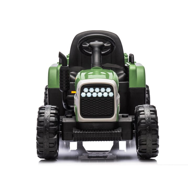 HNH 24V Ride on Toy,Kids Ride On Tractor with Trailer & Remote,Electric Car Toy with Bluetooth