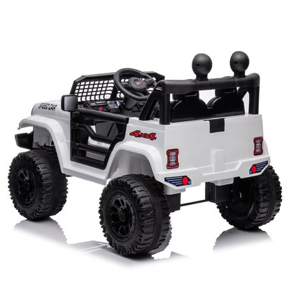 WUBEN 12V Kids Ride on Truck Battery Powered Ride on Toy Car with Remote,Spring Suspension White