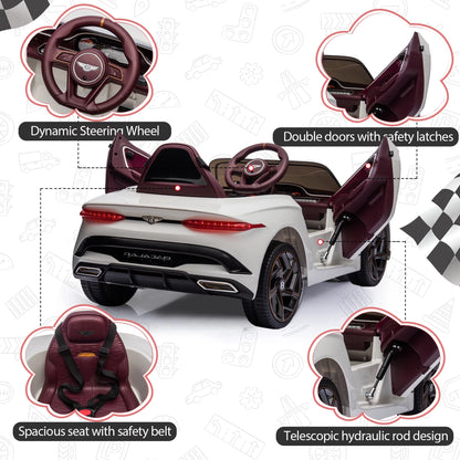 Licensed Bentley Mulsanne 12 V Kids Electric Ride on Cars Battery Powered Sports Car Toy, Parents Control