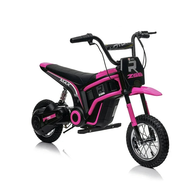 HNH 24v Ride on Motorcycles for Kids 350W Motocross Bike for Boys Age for 6-12, 14Mph, 2 Speeds, Hand-Operated Dual Brakes, Twist Grip Throttle