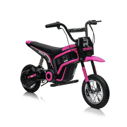 HNH 24v Ride on Motorcycles for Kids 350W Motocross Bike for Boys Age for 6-12, 14Mph, 2 Speeds, Hand-Operated Dual Brakes, Twist Grip Throttle
