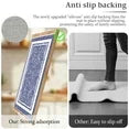 TECHVIDA Bathroom Rugs,Non-Slip Ultra Soft Bath Mat,Soft Absorbent Bathroom Rug and Bath Mat,Machine Washable,(18"x26",Dark Blue and White)