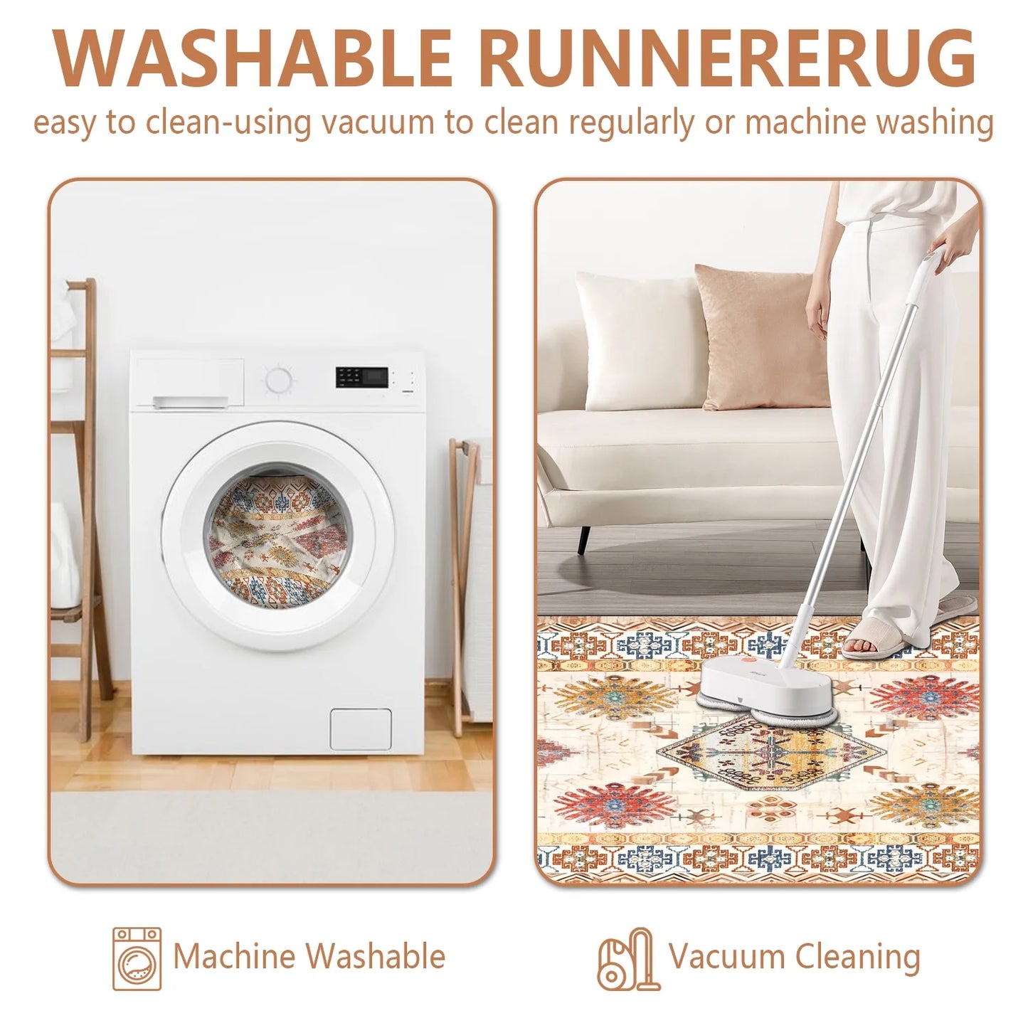 FoxHouse Kitchen Rugs and Runner Sets of 3,Washable Non Slip Runner Rug, Farmhouse Hallway Doormat for Holiday Home Decor