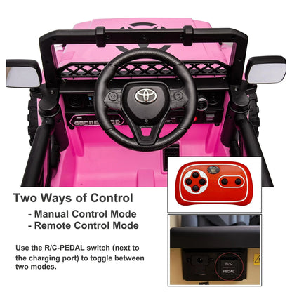 12V Battery Powered Ride on Cars with Remote Control, Licensed Toyota FJ Cruiser Ride on Trucks Vehicle with Bluetooth,Kids Ride on Toys for Boys Girls Gift