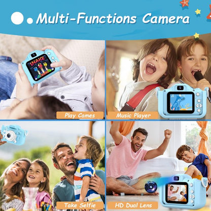 HNH Kids Selfie Camera,1080HD Digital Camera with Three Game,Toy Cameras for Girls Age 3-8 Christmas Birthday Gifts