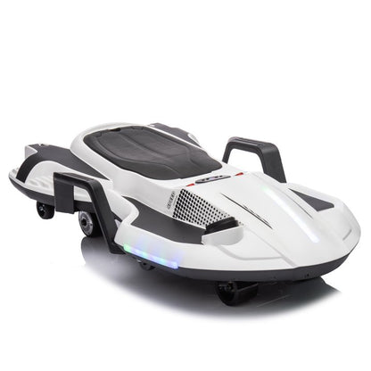 HNH 24V Ride on Toy for Big Kids, Ride on Drift Car with Helmet, Knee Pads,Elbow Pads,Tail light, Spray，6.9 Mph