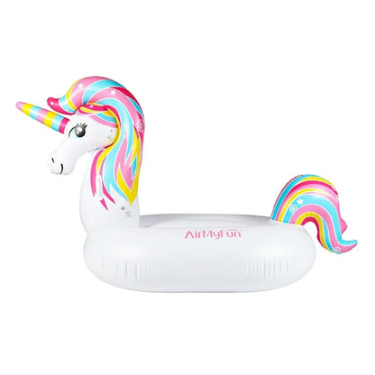 HNH Large Inflatable Unicorn Pool Float,Summer Pool Raft Lounge for Adults,Floaties Ride on with Fast Valves