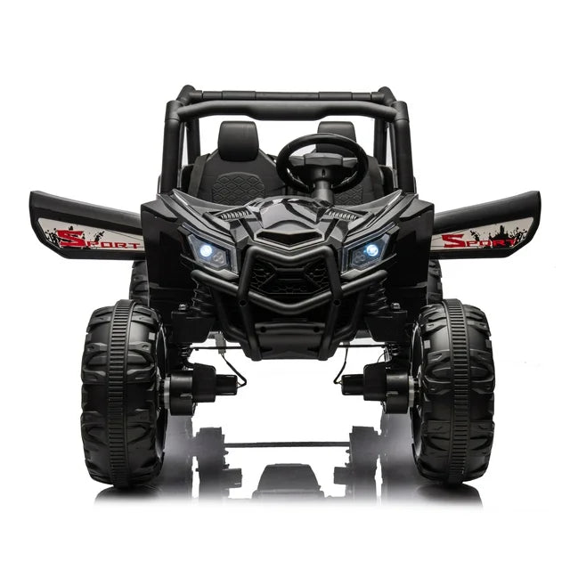 WUBEN 24V 2 Seater Ride on Car for Kids with Remote Control, Battery Powered Ride On UTV Buggy Quad, Ride on Truck for Child with Spring Suspension