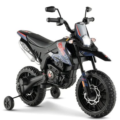 WERSEON Kids Motorcycle 12V, Licensed Aprilia Electric Ride on Motorbike for Toddlers Ages 3-6, Powered Ride on Toy w/ Training Wheels, Blue