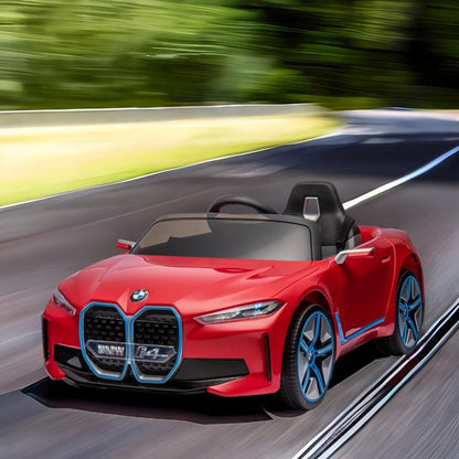 WUBEN 12v Licensed BMW Battery Powered Ride on Vehicle with Remote Control, Music Player for Child, Red