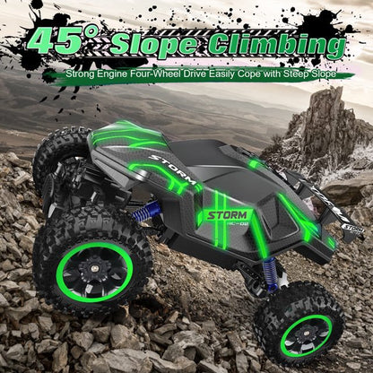 HNH 1:16 High Speed Remote Control Car,off Road RC Monster Vehicle Truck for Child with Spray Function,Plastic