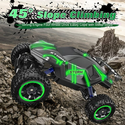 HNH 1:16 High Speed Remote Control Car,20+ Km/h off Road RC Monster Vehicle Truck for Child with Spray Function