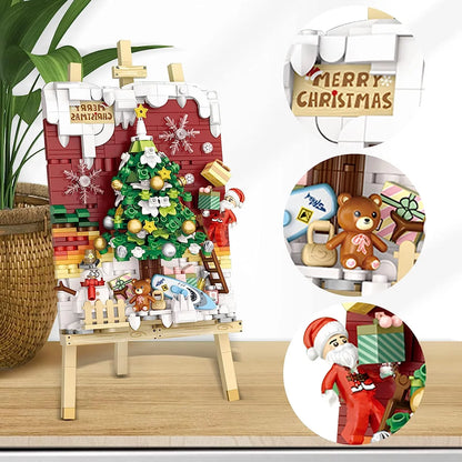 ZOGYMOZ Mini Building Blocks Christmas 3D Painting Model Set, 667 Pcs Building Toys Set for Adults and Teens (Christmas Tree)