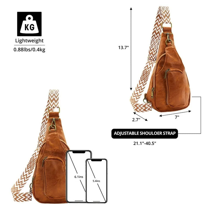YOMYM Small Sling Bag for Women Leather Crossbody Bag Fanny Packs Chest