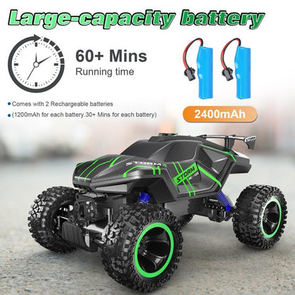 HNH 1:16 High Speed Remote Control Car,off Road RC Monster Vehicle Truck for Child with Spray Function,Plastic