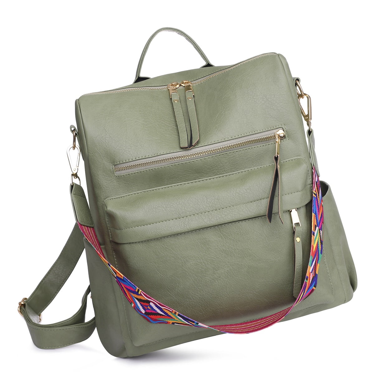 Fashion Backpack Purses for Women, College Backpacks Convertible Shoulder Satchel Handbags Travel Backpack, Multipurpose Zip Multiple Pockets Anti-Theft Waterproof Lightweight 12.6x 5.5x 13.4 inches