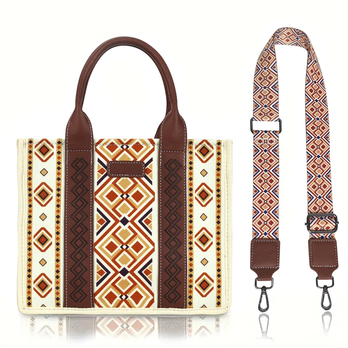HONGLONG Handbag for Women,Vintage Print Women's Shoulder Bags Purse,Ladies Travel Tote Bags Boho Style-Warm yellow
