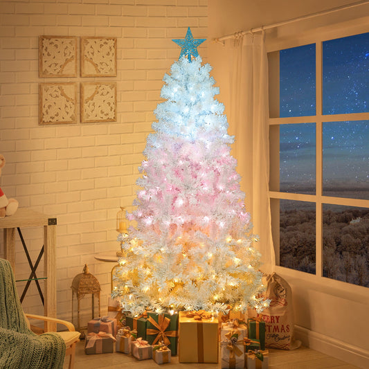 Cheelom 6ft Artificial Christmas Tree 300 Led Lights with Tri-Color and 600 Bendable Branches Christmas Tree Christmas Decorations Outdoor Christmas Decoration Best Deals Today on Clearance 2023