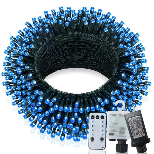 Cheelom Christmas Decorations Lights Solar Fairy Lights 197 FT 580 LED Waterproof Plug in with 8 Modes and Timer Lights Clearance Sale