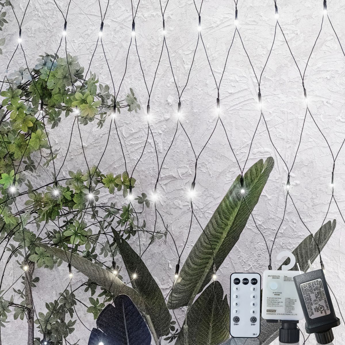 Cheelom Christmas Holiday Party Mesh Net Light 360 LED with 8 Modes Remote Connectable for Garden Bushes Indoor Outdoor Curtain Fairy Wall Party Wedding Xmas Decorations Clearance Sale