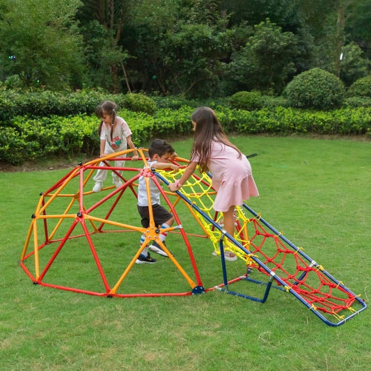 Cheelom Kids Climbing Frame with Climbing Net, Indoors and Outdoors