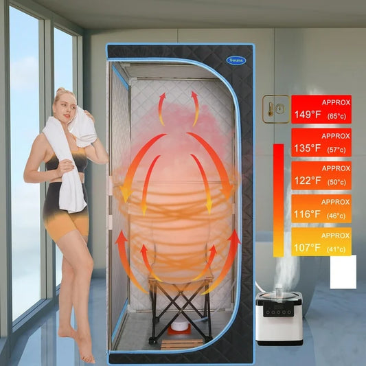 Cheelom Portable Steam Sauna Tent Plus Type Full Size Home Portable Spa Sauna 68 in