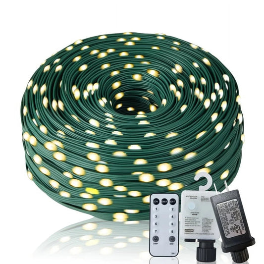 Cheelom Rope Party Decoration Lights Christmas Icicle Lights Outdoor Indoor 328 ft 1000 Led 8 Modes Timer Memory Function IP 67 Waterproof Clearance Sales