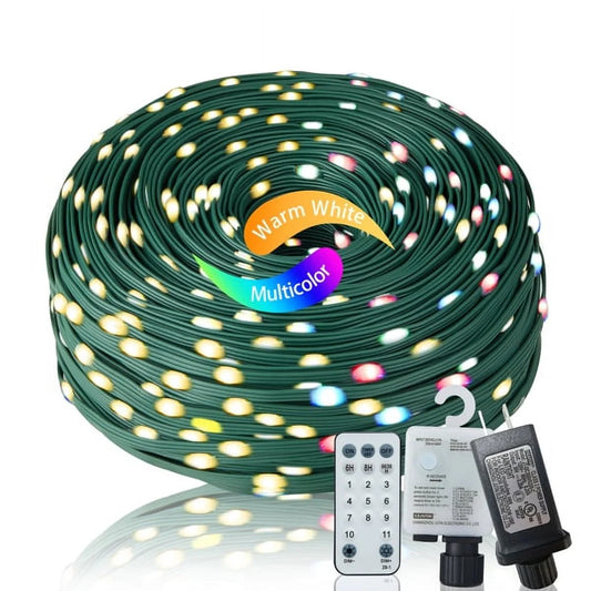 Cheelom Rope Party Decoration Lights Christmas Icicle Lights Outdoor Indoor 328 ft 1000 Led 8 Modes Timer Memory Function IP 67 Waterproof Clearance Sales