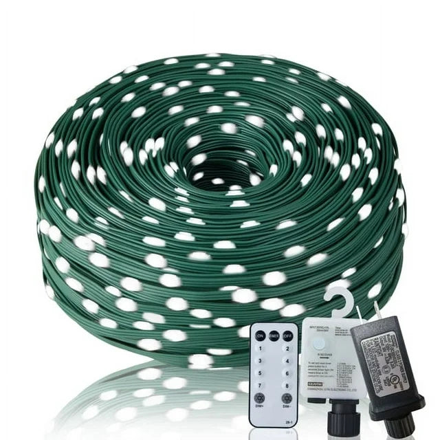 Cheelom Rope Party Decoration Lights Christmas Icicle Lights Outdoor Indoor 328 ft 1000 Led 8 Modes Timer Memory Function IP 67 Waterproof Clearance Sales
