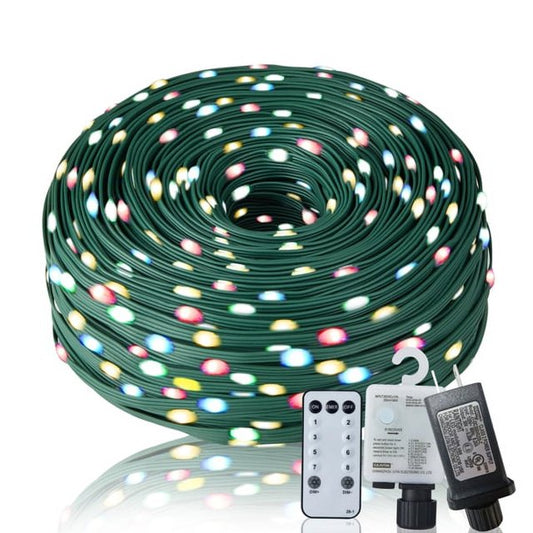 Cheelom Rope Party Decoration Lights Christmas Icicle Lights Outdoor Indoor 328 ft 1000 Led 8 Modes Timer Memory Function IP 67 Waterproof Clearance Sales
