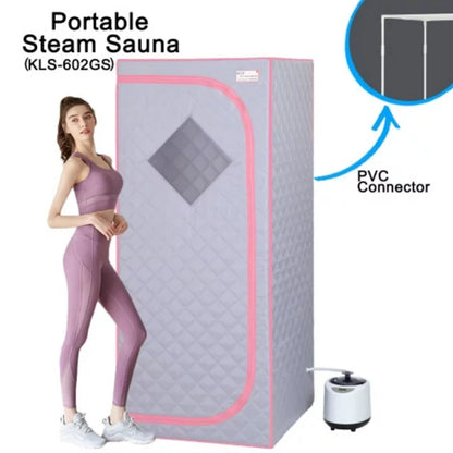 Cheelom Sauna Box，Portable Full Body Steam Sauna Tent Box Walk Sauna grey