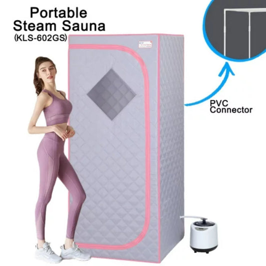Cheelom Sauna Box，Portable Full Body Steam Sauna Tent Box Walk Sauna grey