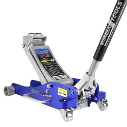 ELTPOWER 3.0 Ton Hydraulic Aluminum and Steel Racing Floor Jack with Dual Piston Quick Lift Pump Reinforced Lifting Arm