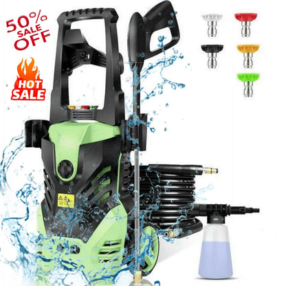 ELTPOWER Electric High Pressure Washer Cleaner Machine Green Nozzles for Cleaning Cars 1800W 3000PSI 1.7GPM
