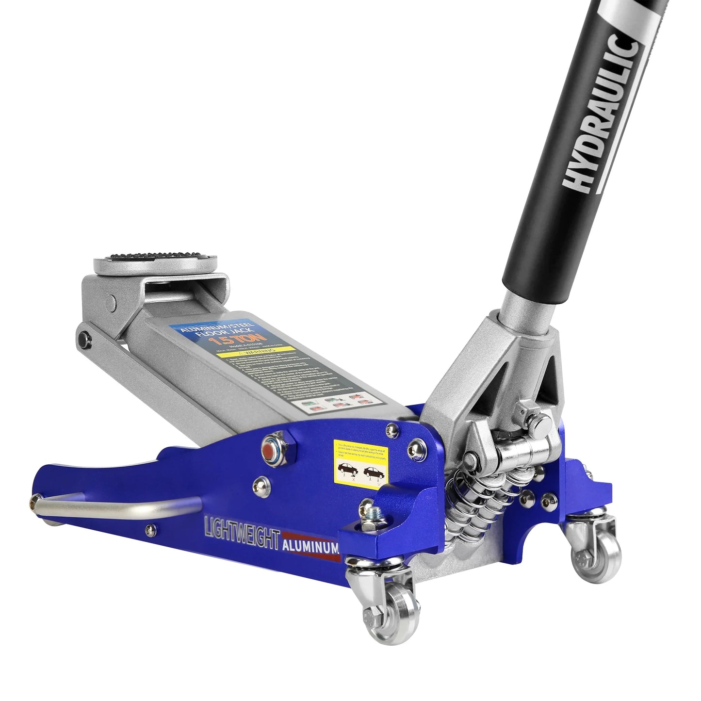 ELTPOWER Hydraulic Low Profile Aluminum and Steel Racing Floor Jack with Dual Piston Quick Lift Pump 1.5 Ton