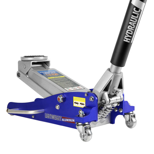 ELTPOWER Hydraulic Low Profile Aluminum and Steel Racing Floor Jack with Dual Piston Quick Lift Pump 1.5 Ton