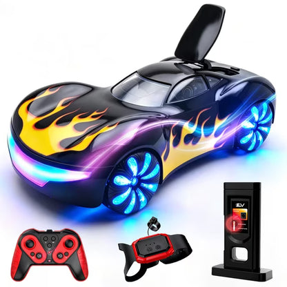 Gesture Sensing RC Cars, 2.4GHz Hobby Drift Cars Toy for Kids, 360° Rotate RC Stunt Car with Light Spray & Sound, Birthday Gifts for Boys Girls 4-12