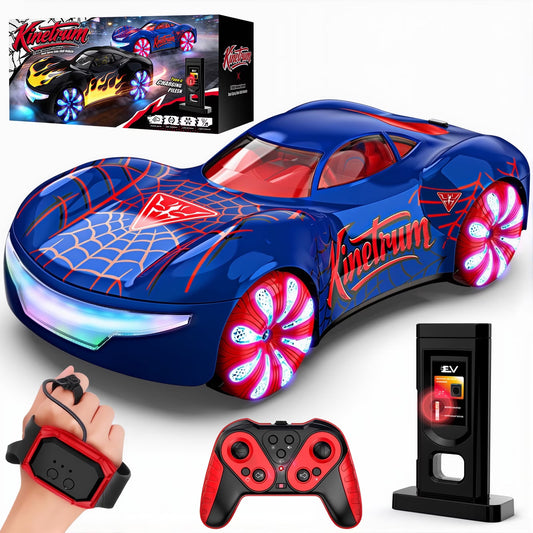 Gesture Sensing Remote Control Stunt Car, Spider RC Cars Toy for Kids, With Light Spray & Sound, 360° Rotate, Birthday Gifts for Boys Girls 4-12